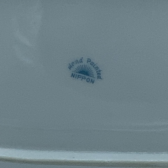 Antique Nippon Hand-painted Oval Serving Bowl/ Dish - Picture 15 of 15